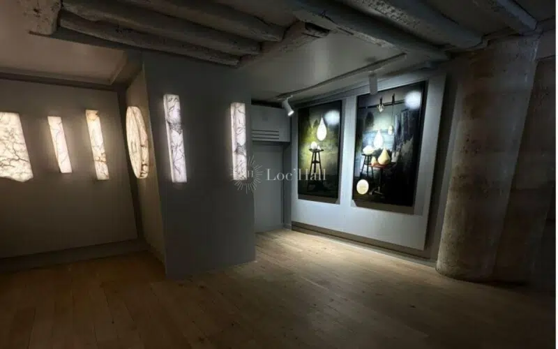 Une exposition entre ombre et lumière d’œuvres d’art et d’appliques dans la galerie Alain Ellouz.